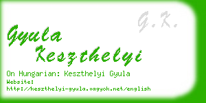 gyula keszthelyi business card
